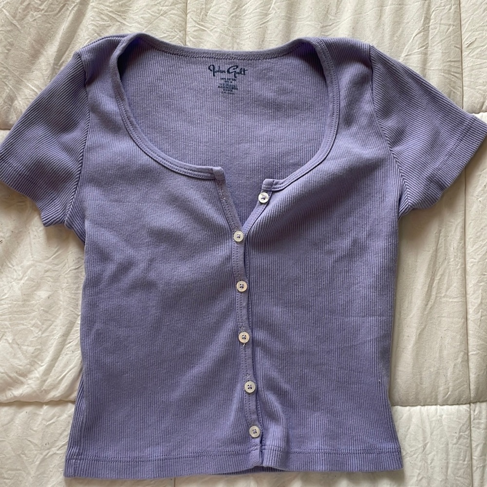 Light purple button down short sleeve